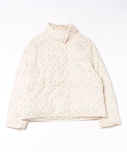 【Jasmine】花柄スタンドカラーダウンジャケットショート丈（ダウンジャケット/コート）｜Jasmine Grandiflorum（ジャスミングランディフローラム）