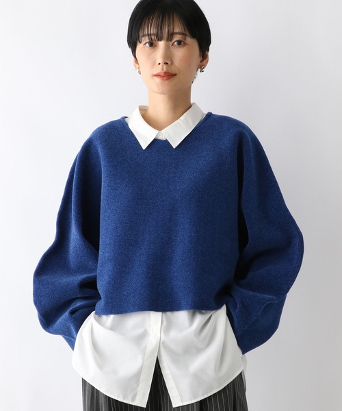 LEPSIM（レプシィム）の「12ゲージモールショートプルオーバー　202408（ニット/セーター・レディース・ブラック/ブルー/イエロー・FREE）」の3枚目の写真