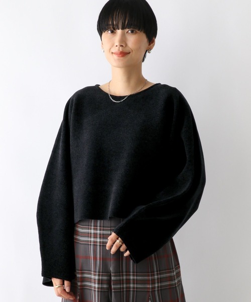 LEPSIM（レプシィム）の「12ゲージモールショートプルオーバー　202408（ニット/セーター・レディース・ブラック/ブルー/イエロー・FREE）」の2枚目の写真