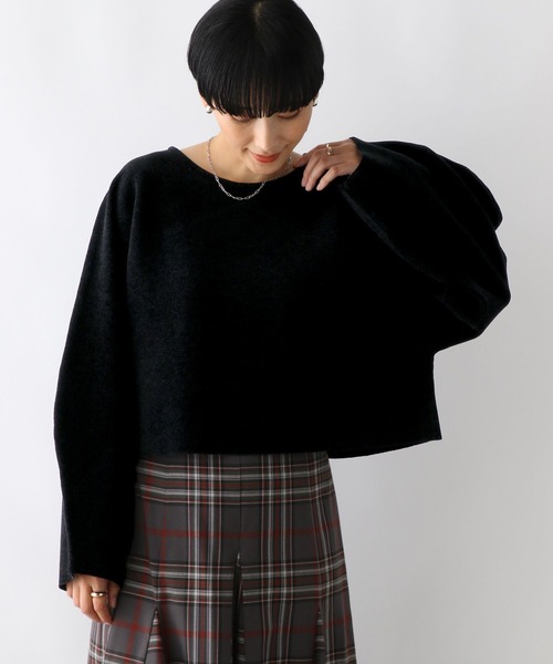 LEPSIM（レプシィム）の「12ゲージモールショートプルオーバー　202408（ニット/セーター・レディース・ブラック/ブルー/イエロー・FREE）」の4枚目の写真