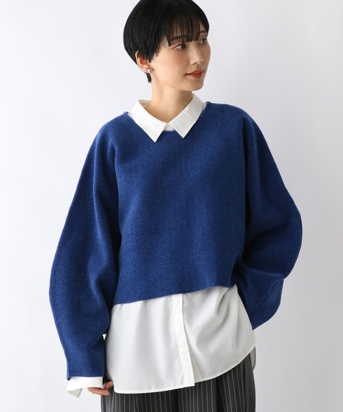 LEPSIM（レプシィム）の「12ゲージモールショートプルオーバー　202408（ニット/セーター・レディース・ブラック/ブルー/イエロー・FREE）」の13枚目の写真