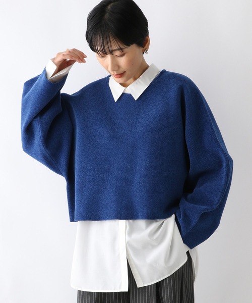 LEPSIM（レプシィム）の「12ゲージモールショートプルオーバー　202408（ニット/セーター・レディース・ブラック/ブルー/イエロー・FREE）」の14枚目の写真