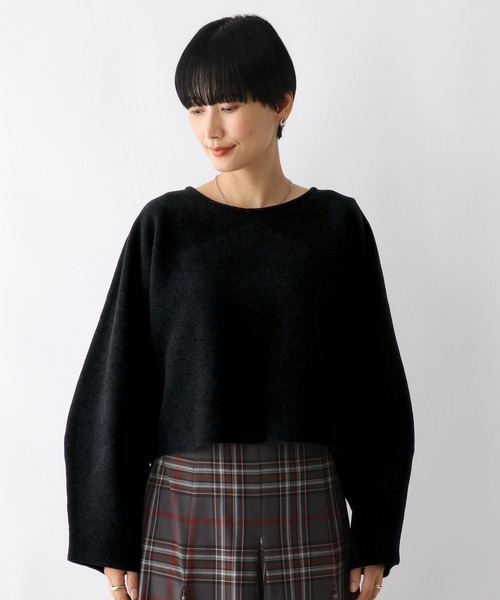 LEPSIM（レプシィム）の「12ゲージモールショートプルオーバー　202408（ニット/セーター・レディース・ブラック/ブルー/イエロー・FREE）」の19枚目の写真