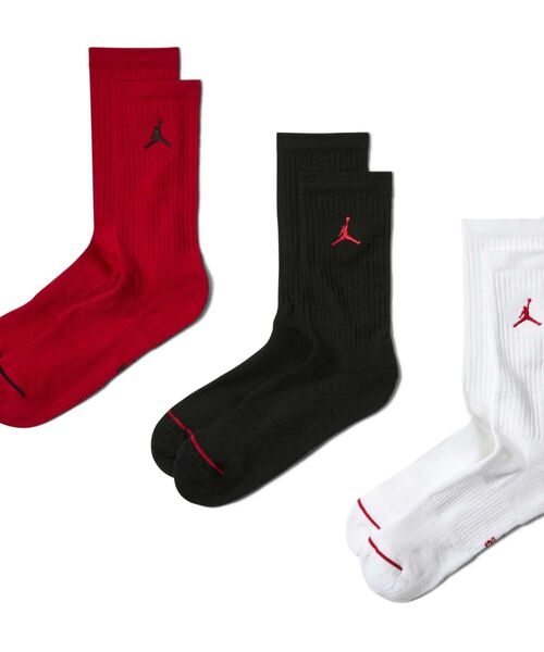 JORDAN BRAND(ジョーダンブランド)の「ジョーダン エブリデイ クルー ソックス (3足) / Jordan Everyday Crew Socks (3 pairs) DX9632-918 Multi-Color(ソックス/靴下・メンズ・マルチ・25-27/23-25/21-23/27-29)」の1枚目の写真
