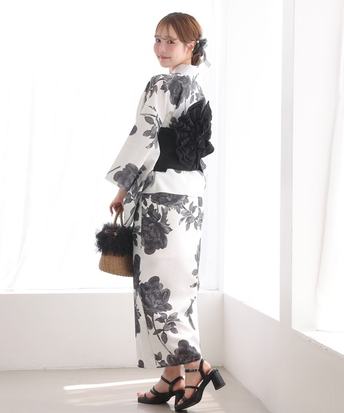 one after another NICE CLAUP(ワンアフターアナザーナイスクラップ)の「チュール付きペーパーバッグ(かごバッグ・レディース・グレー/ピンク/ブラック・FREE)」の18枚目の写真