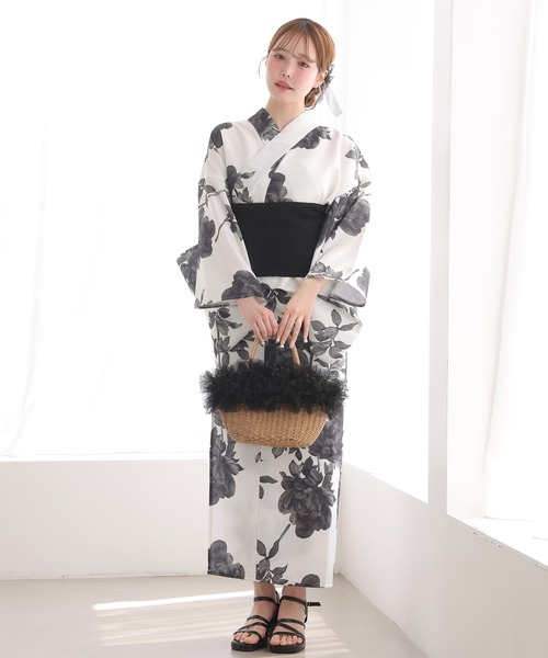 one after another NICE CLAUP(ワンアフターアナザーナイスクラップ)の「チュール付きペーパーバッグ(かごバッグ・レディース・グレー/ピンク/ブラック・FREE)」の17枚目の写真