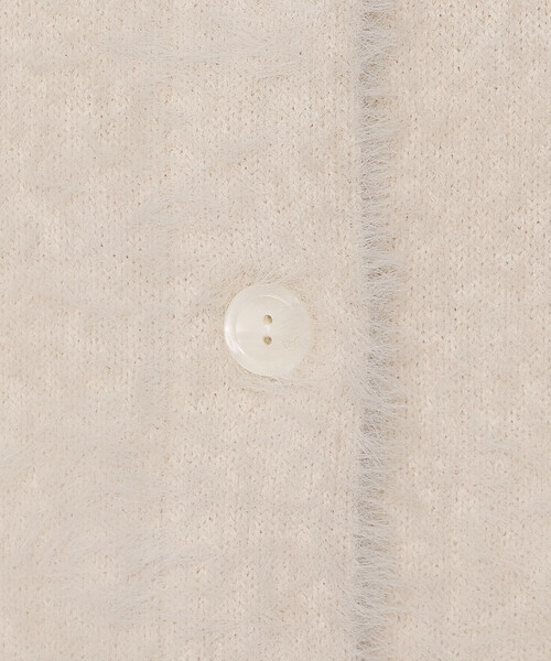 Gabardine K.T（ギャバジンケーティー）の「マイクロナイロンフェザー フェザーヤーン2wayカーディガン（カーディガン/ボレロ・レディース・サックスブルー/ブラック/キナリ・9号）」の5枚目の写真