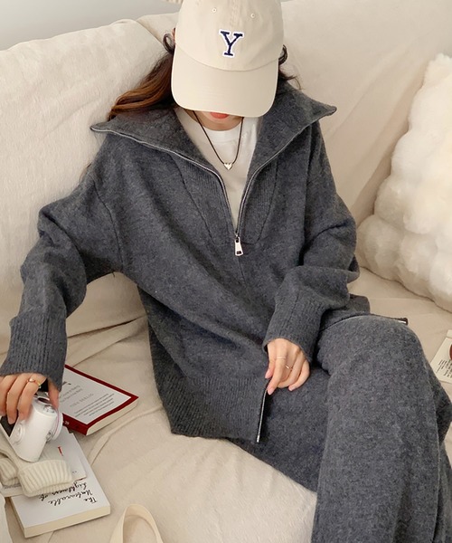 Girly Doll（ガーリードール）の「セットアップ ダブルジップニット