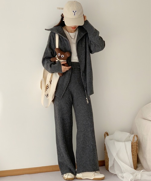 Girly Doll（ガーリードール）の「セットアップ ダブルジップニット