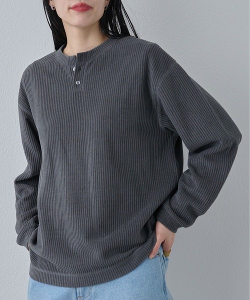 グリッドヤーンヘンリーネック（Tシャツ/カットソー）｜COLONY 2139（コロニートゥーワンスリーナイン）