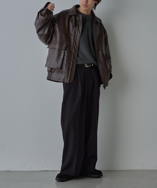 COLONY 2139（コロニートゥーワンスリーナイン）の「グリッドヤーンヘンリーネック（Tシャツ/カットソー・メンズ・グレイッシュベージュ/チャコールグレー/ブラウン・LARGE/MEDIUM）」の21枚目の写真
