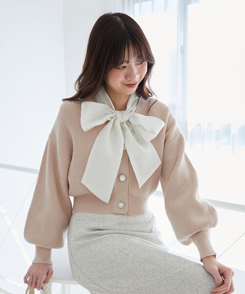 MAJESTIC LEGON(マジェスティックレゴン)の「バリエボウタイブラウス(シャツ/ブラウス・レディース・アイボリー/オフホワイト/ホワイト系その他/ブルー系その他2/ホワイト系その他2・MEDIUM)」の17枚目の写真