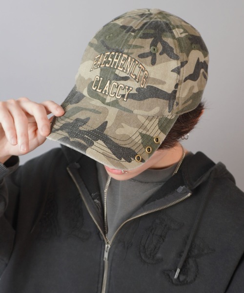SPINNS（スピンズ）の「カモ柄/迷彩 ハトメコットンキャップ（キャップ・メンズ・グリーン/ブラック・ONESIZE）」の12枚目の写真
