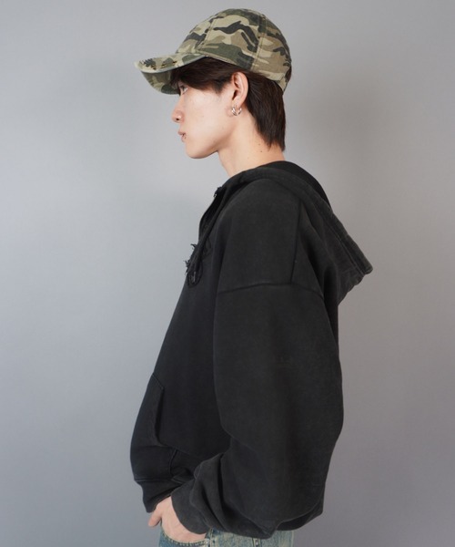 SPINNS（スピンズ）の「カモ柄/迷彩 ハトメコットンキャップ（キャップ・メンズ・グリーン/ブラック・ONESIZE）」の6枚目の写真