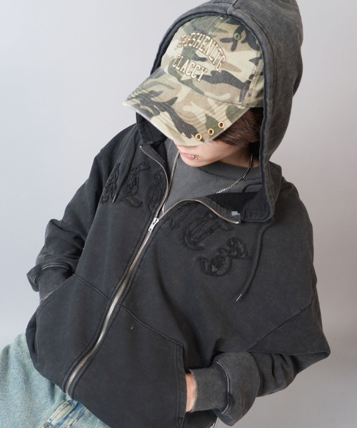 SPINNS（スピンズ）の「カモ柄/迷彩 ハトメコットンキャップ（キャップ・メンズ・グリーン/ブラック・ONESIZE）」の9枚目の写真