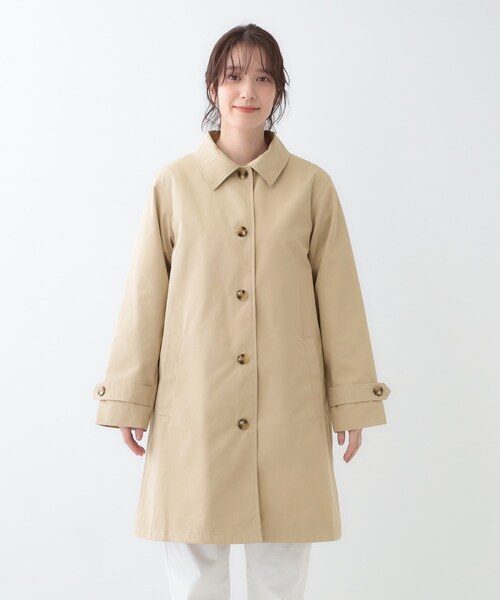 SHOO・LA・RUE（シューラルー）の「【S-LL/撥水/防花粉】オンにもオフにも ステンカラーコート（ステンカラーコート・レディース・ネイビー/ベージュ・04/03/02/01）」の11枚目の写真