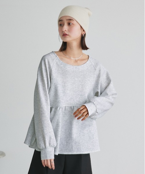 ad thie(アドティエ)の「ウエストギャザー ポンチプルオーバー(Tシャツ/カットソー・レディース・アイボリー/ブラック/オートミール・FREE)」の16枚目の写真