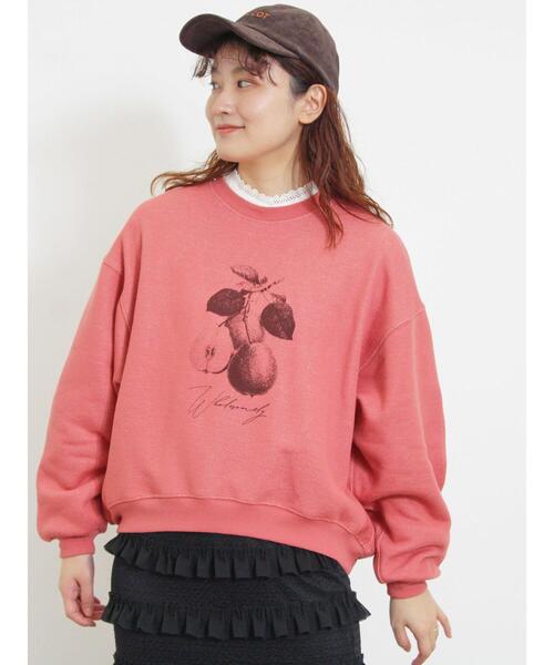 Samansa Mos2（サマンサ モスモス）の「柄アソートプリントスウェット（Tシャツ/カットソー・レディース・ピンク/ミント/グレー/サックスブルー/ブラック/キナリ・F）」の8枚目の写真