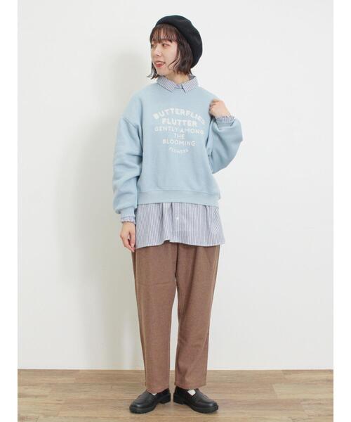 Samansa Mos2（サマンサ モスモス）の「柄アソートプリントスウェット（Tシャツ/カットソー・レディース・ピンク/ミント/グレー/サックスブルー/ブラック/キナリ・F）」の21枚目の写真