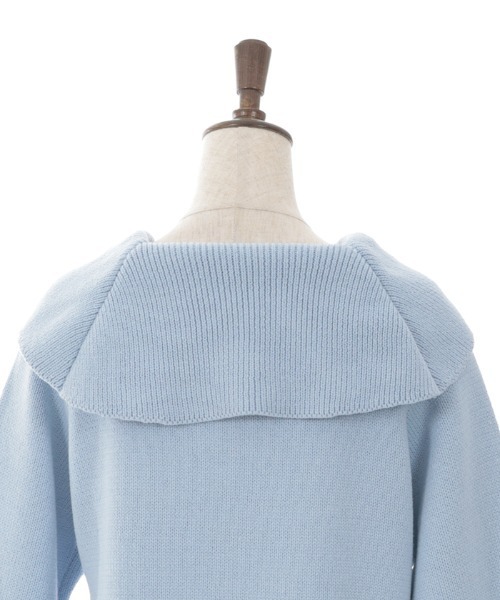 axes femme（アクシーズファム）の「リボン襟ニットミニワンピ（チュニック・レディース・ピンク/チャコール/サックスブルー・FREE）」の18枚目の写真