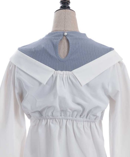 axes femme POETIQUE(アクシーズファムポエティック)の「レイヤードオリエンタルシャツ(シャツ/ブラウス・レディース・グレー/ブラック/ブルーグリーン・MEDIUM)」の20枚目の写真