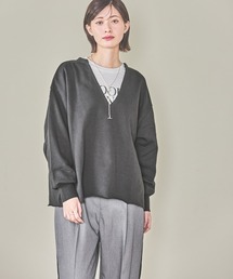 LAKOLE | Vネック裏毛プルオーバー / 319500(Tシャツ/カットソー)
