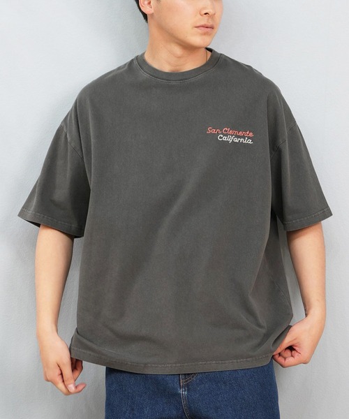 ムラサキスポーツ（ムラサキスポーツ）の「【ムラサキスポーツ限定】DEAR LAUREL/ディアローレル Tシャツ 半袖 ワンポイント シンプル CAL PIG EMB TEE D25S2104（Tシャツ/カットソー・メンズ・ホワイト/ブラック/サックスブルー/ブラック系その他/ミント/サーモンピンク・M/L/XL）」の3枚目の写真
