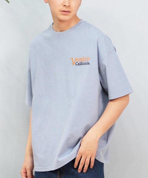 ムラサキスポーツ（ムラサキスポーツ）の「【ムラサキスポーツ限定】DEAR LAUREL/ディアローレル Tシャツ 半袖 ワンポイント シンプル CAL PIG EMB TEE D25S2104（Tシャツ/カットソー・メンズ・ホワイト/ブラック/サックスブルー/ブラック系その他/ミント/サーモンピンク・M/L/XL）」の5枚目の写真
