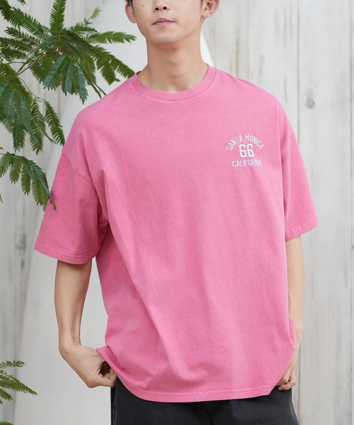 ムラサキスポーツ（ムラサキスポーツ）の「【ムラサキスポーツ限定】DEAR LAUREL/ディアローレル Tシャツ 半袖 ワンポイント シンプル CAL PIG EMB TEE D25S2104（Tシャツ/カットソー・メンズ・ホワイト/ブラック/サックスブルー/ブラック系その他/ミント/サーモンピンク・M/L/XL）」の6枚目の写真