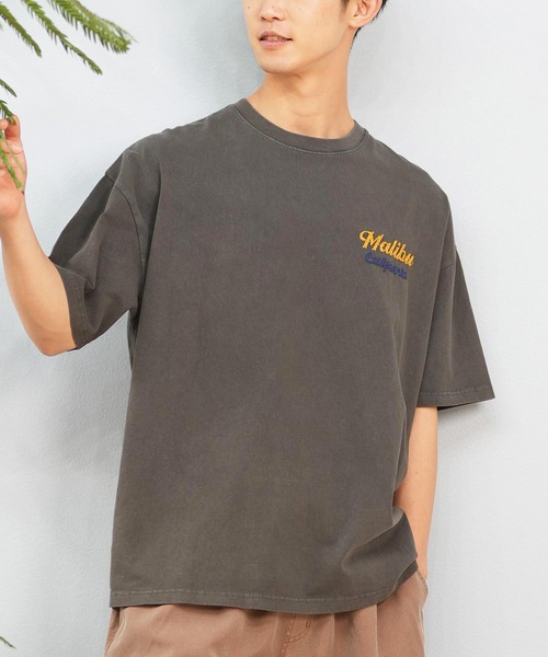 ムラサキスポーツ（ムラサキスポーツ）の「【ムラサキスポーツ限定】DEAR LAUREL/ディアローレル Tシャツ 半袖 ワンポイント シンプル CAL PIG EMB TEE D25S2104（Tシャツ/カットソー・メンズ・ホワイト/ブラック/サックスブルー/ブラック系その他/ミント/サーモンピンク・M/L/XL）」の2枚目の写真
