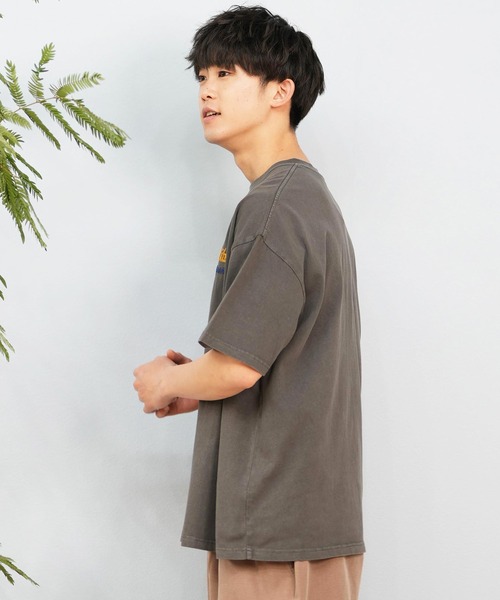 ムラサキスポーツ（ムラサキスポーツ）の「【ムラサキスポーツ限定】DEAR LAUREL/ディアローレル Tシャツ 半袖 ワンポイント シンプル CAL PIG EMB TEE D25S2104（Tシャツ/カットソー・メンズ・ホワイト/ブラック/サックスブルー/ブラック系その他/ミント/サーモンピンク・M/L/XL）」の21枚目の写真