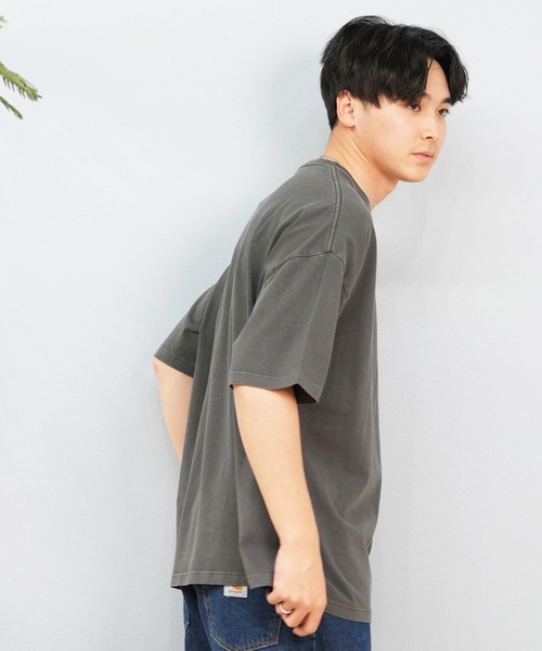 ムラサキスポーツ（ムラサキスポーツ）の「【ムラサキスポーツ限定】DEAR LAUREL/ディアローレル Tシャツ 半袖 ワンポイント シンプル CAL PIG EMB TEE D25S2104（Tシャツ/カットソー・メンズ・ホワイト/ブラック/サックスブルー/ブラック系その他/ミント/サーモンピンク・M/L/XL）」の16枚目の写真