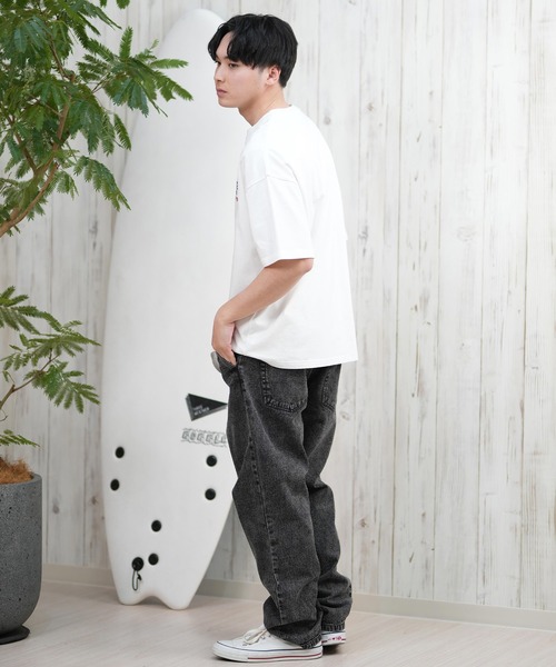 ムラサキスポーツ（ムラサキスポーツ）の「【ムラサキスポーツ限定】DEAR LAUREL/ディアローレル Tシャツ 半袖 ワンポイント シンプル CAL PIG EMB TEE D25S2104（Tシャツ/カットソー・メンズ・ホワイト/ブラック/サックスブルー/ブラック系その他/ミント/サーモンピンク・M/L/XL）」の12枚目の写真