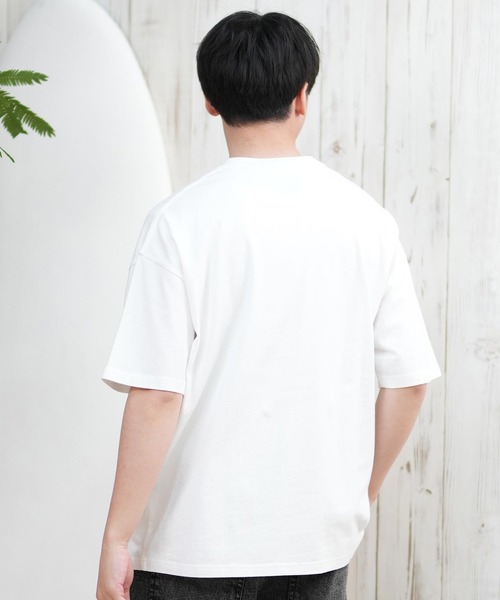 ムラサキスポーツ（ムラサキスポーツ）の「【ムラサキスポーツ限定】DEAR LAUREL/ディアローレル Tシャツ 半袖 ワンポイント シンプル CAL PIG EMB TEE D25S2104（Tシャツ/カットソー・メンズ・ホワイト/ブラック/サックスブルー/ブラック系その他/ミント/サーモンピンク・M/L/XL）」の9枚目の写真