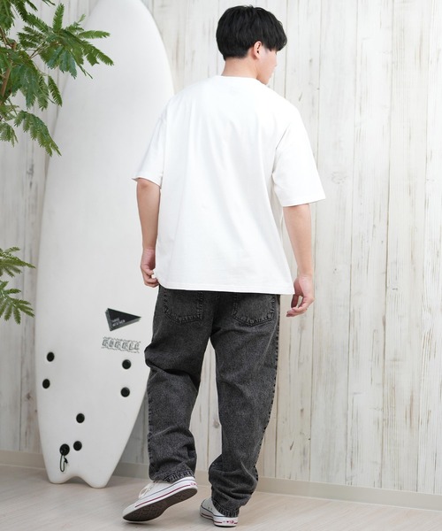 ムラサキスポーツ（ムラサキスポーツ）の「【ムラサキスポーツ限定】DEAR LAUREL/ディアローレル Tシャツ 半袖 ワンポイント シンプル CAL PIG EMB TEE D25S2104（Tシャツ/カットソー・メンズ・ホワイト/ブラック/サックスブルー/ブラック系その他/ミント/サーモンピンク・M/L/XL）」の13枚目の写真