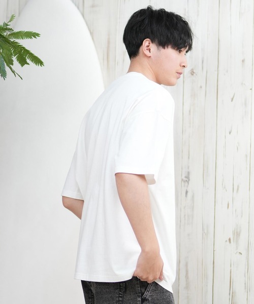 ムラサキスポーツ（ムラサキスポーツ）の「【ムラサキスポーツ限定】DEAR LAUREL/ディアローレル Tシャツ 半袖 ワンポイント シンプル CAL PIG EMB TEE D25S2104（Tシャツ/カットソー・メンズ・ホワイト/ブラック/サックスブルー/ブラック系その他/ミント/サーモンピンク・M/L/XL）」の10枚目の写真