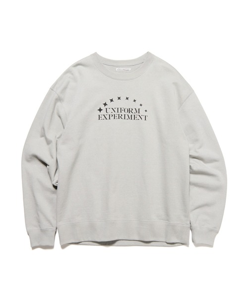 uniform experiment（ユニフォームエクスペリメント）の「STENCIL LOGO SWEATSHIRT（スウェット・メンズ・ネイビー/ライトグレー/ブラック・1/2/3/4）」の2枚目の写真