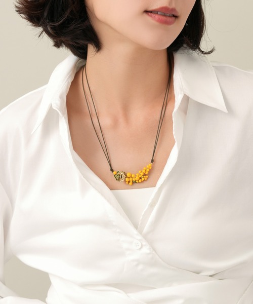 VENDOME BOUTIQUE（ヴァンドームブティック）の「ミモザ ネックレス（ネックレス・レディース・イエロー・73cm）」の9枚目の写真