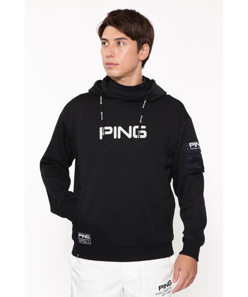 PING APPAREL】ハニカムスウェットフーディプルオーバー ＜GOLD