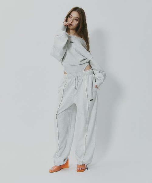 kolor カラー　コンクリートテリー　スウェット　19ss JNBY トレーナー スウェット Gradient Color-block Oversized