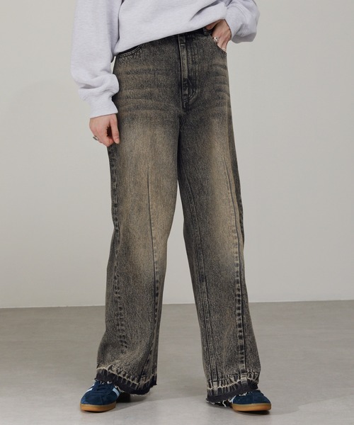 canal jean切替カットオフデニムパンツ CANAL JEAN（キャナルジーン）の「diggity 切替カットオフデニム