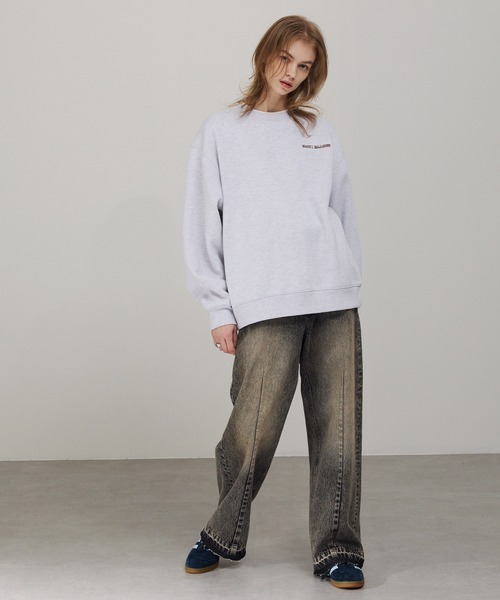 EMMA CLOTHES（エマクローズ）の「ヴィンテージ加工センタークリース カットオフデニムパンツ（デニムパンツ・メンズ・ブルー/グレー/ブラック・S/M/L）」の7枚目の写真