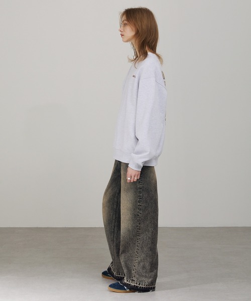 EMMA CLOTHES（エマクローズ）の「ヴィンテージ加工センタークリース カットオフデニムパンツ（デニムパンツ・メンズ・ブルー/グレー/ブラック・S/M/L）」の8枚目の写真