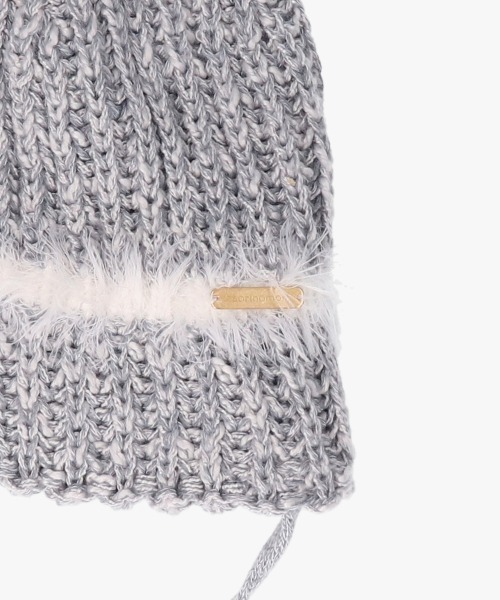 kaorinomori（カオリノモリ）の「kaorinomori アールニット シア / カオリノモリ（ニットキャップ/ビーニー・レディース・ライトブルー/グレー/クリーム・FREE）」の6枚目の写真