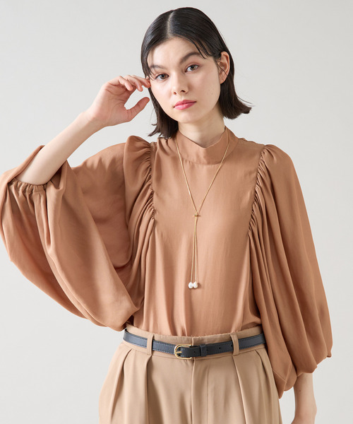 Tiara（ティアラ）の「ギャザーパフドルマンブラウス（シャツ/ブラウス・レディース・ベージュ/ピンク/オフホワイト・FREE）」の17枚目の写真