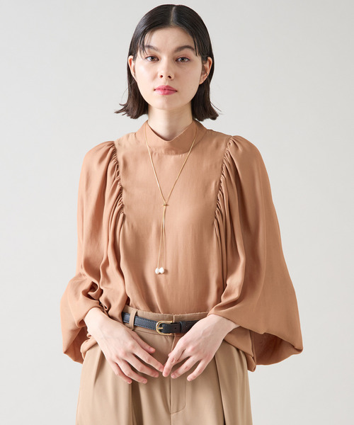 Tiara（ティアラ）の「ギャザーパフドルマンブラウス（シャツ/ブラウス・レディース・ベージュ/ピンク/オフホワイト・FREE）」の18枚目の写真