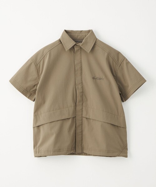 WILD THINGS（ワイルドシングス）の「【別注】＜WILD THINGS＞ショートスリーブ ジップ シャツ / キッズ 110cm-130cm（シャツ/ブラウス・キッズ・オリーブ/ブラック・XS(110-120cm)/S(120-130cm)）」の15枚目の写真