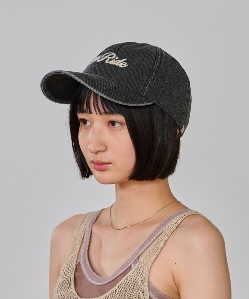 OVERRIDE(オーバーライド)の「OVERRIDE PIGMENT TWILL WASH CAP / オーバーライド(キャップ・レディース・ブラック/ネイビー/ブルー・57~59cm)」の4枚目の写真