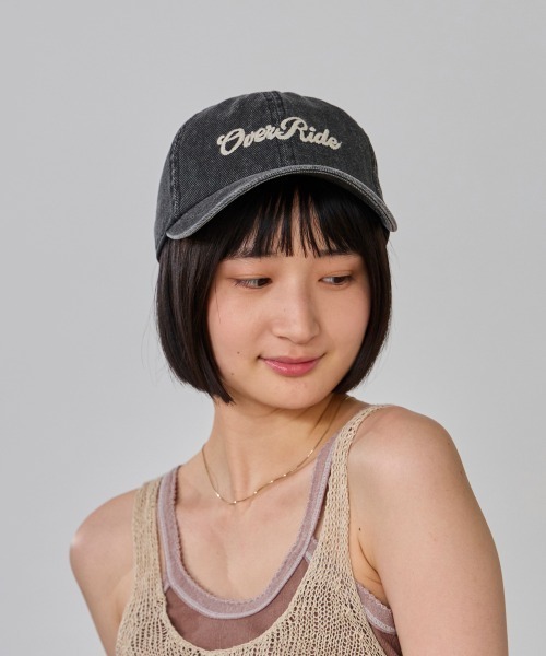 OVERRIDE(オーバーライド)の「OVERRIDE PIGMENT TWILL WASH CAP / オーバーライド(キャップ・レディース・ブラック/ネイビー/ブルー・57~59cm)」の5枚目の写真