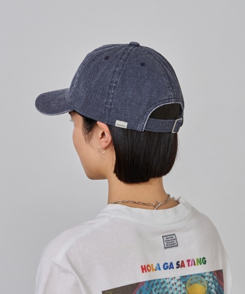 OVERRIDE(オーバーライド)の「OVERRIDE PIGMENT TWILL WASH CAP / オーバーライド(キャップ・レディース・ブラック/ネイビー/ブルー・57~59cm)」の18枚目の写真